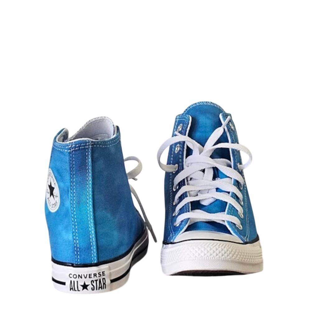 Converse Women's CTAS Tie Dye Marble Hi Tops Size 7 A11777F Blue NWT - Picture 4 of 5